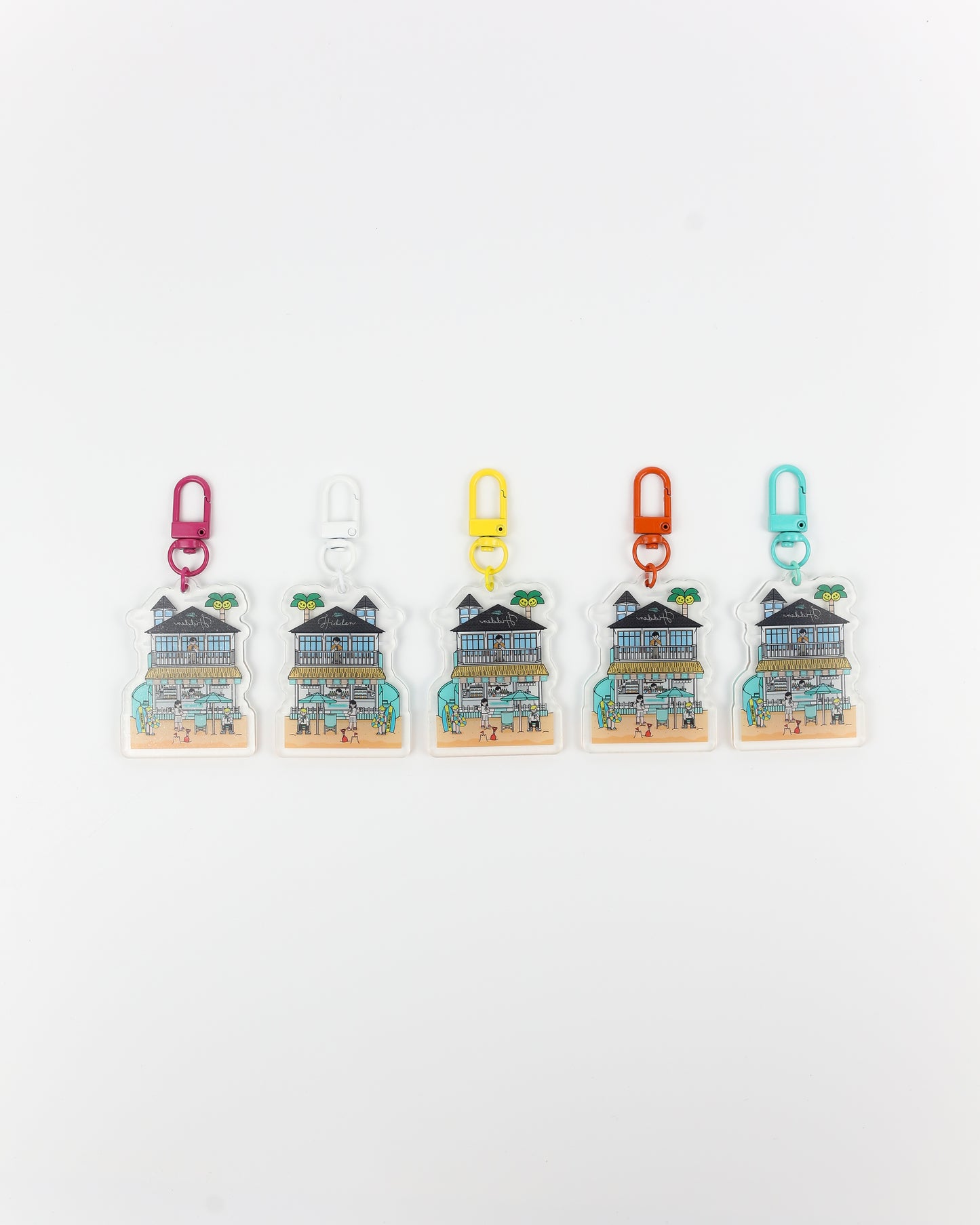Hidden Beach House Acrylic Keychain