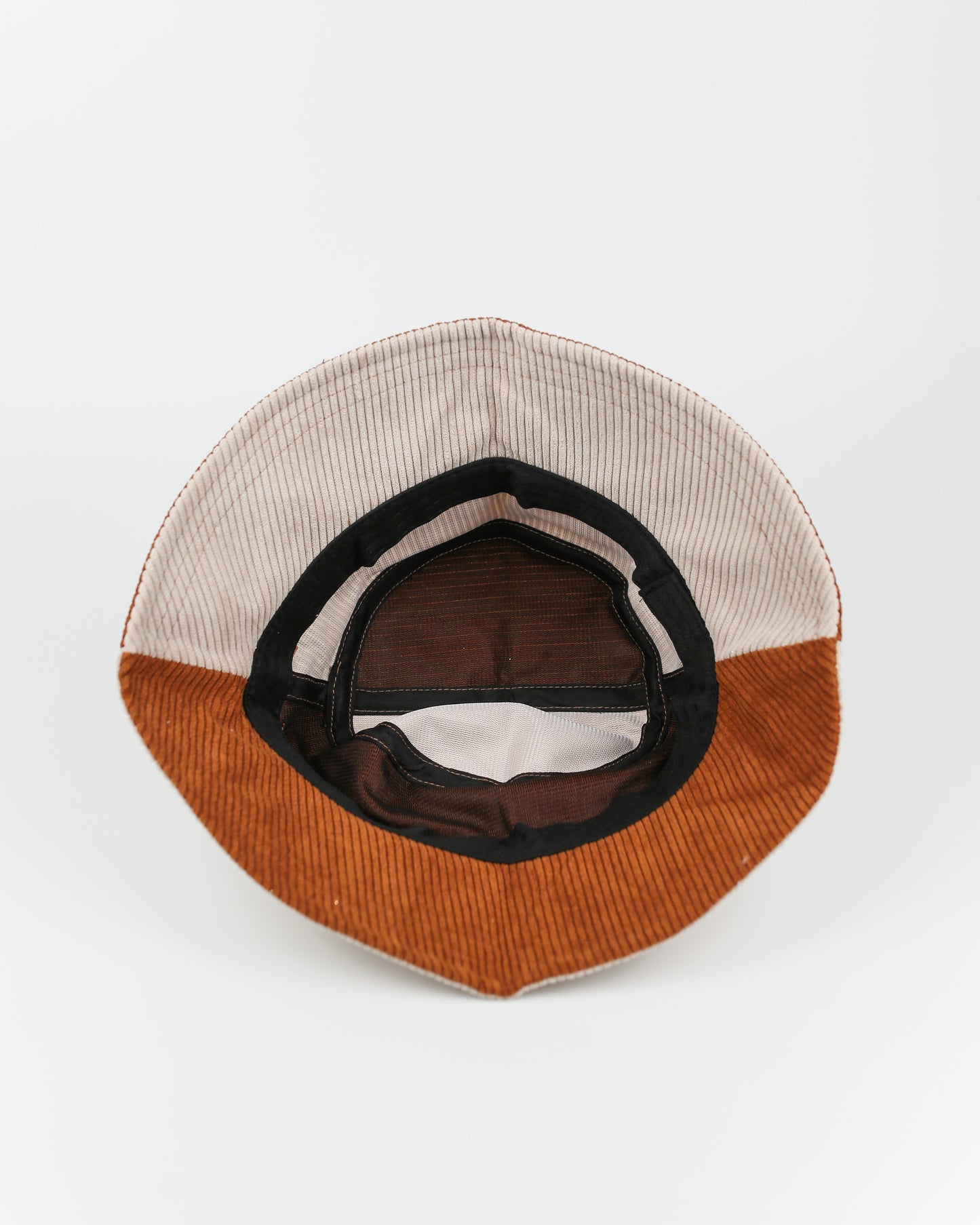 Suede Checkers Bucket Hat in Khaki / Beige
