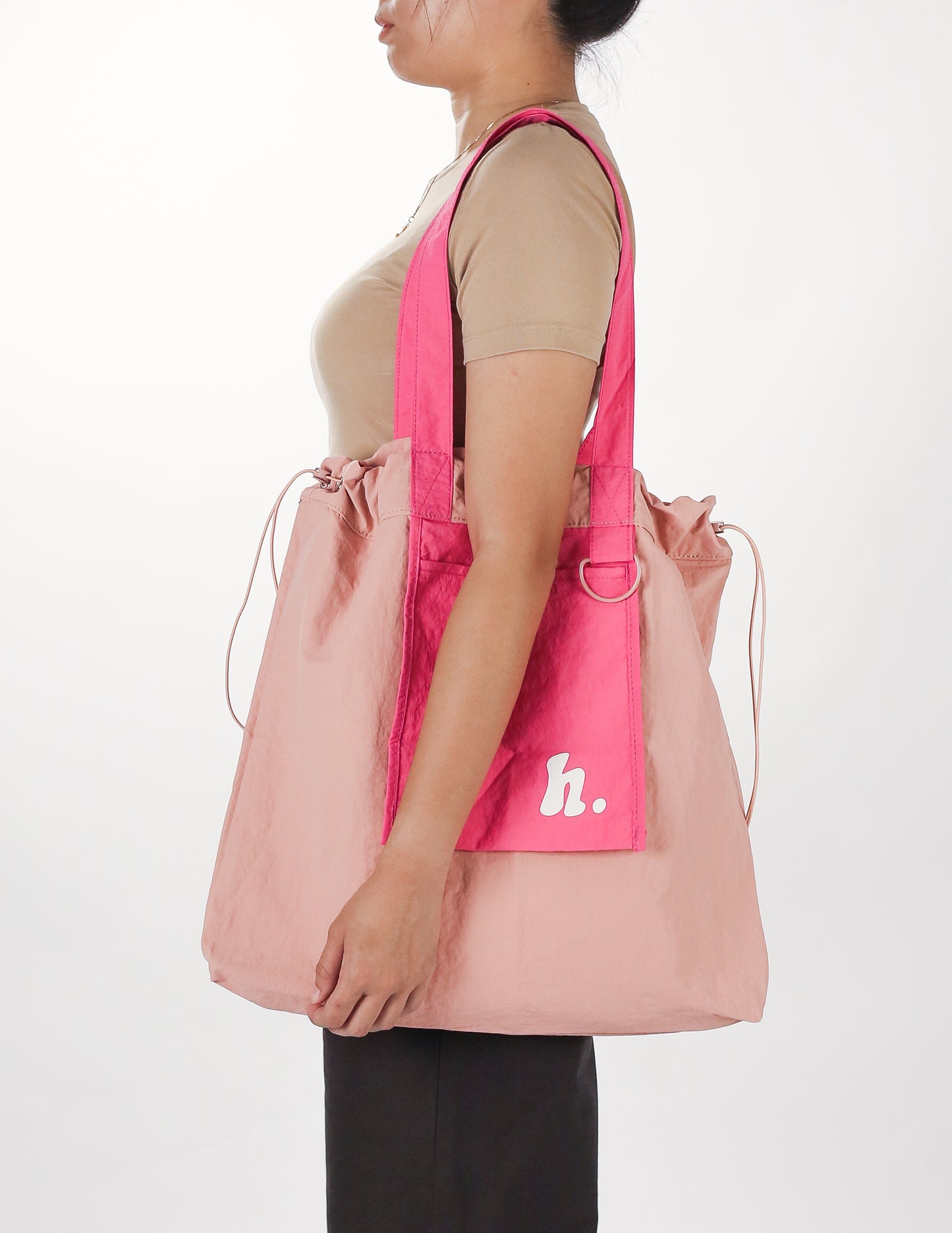 Fold-N-Go Carryall Tote / 001 in Flamingo Pink