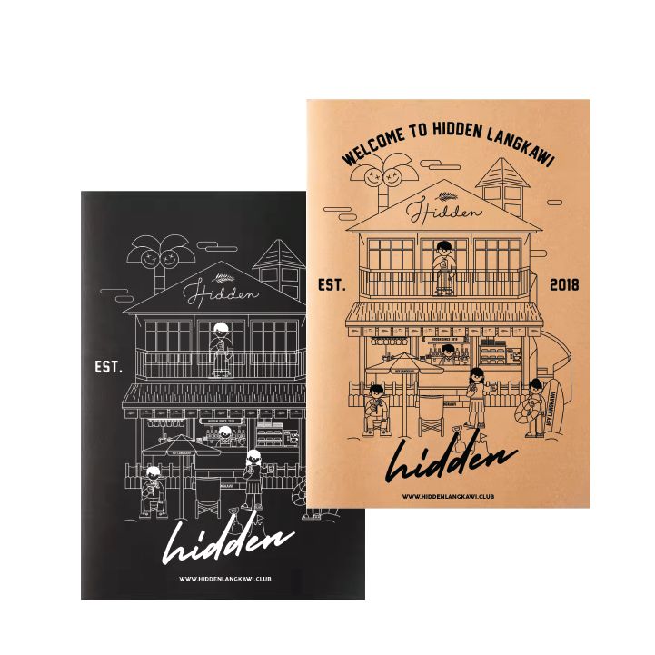 Hidden Beach House Notebook in Black