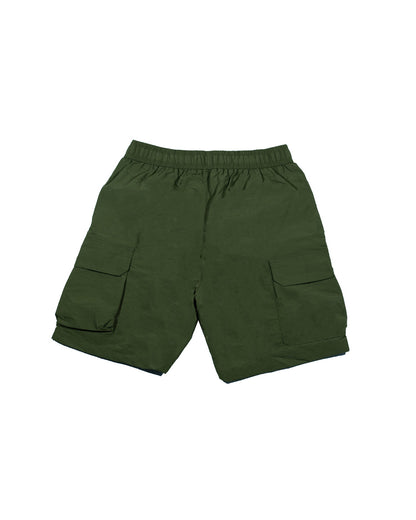 Relaxed Fit Parachute Cargo Shorts