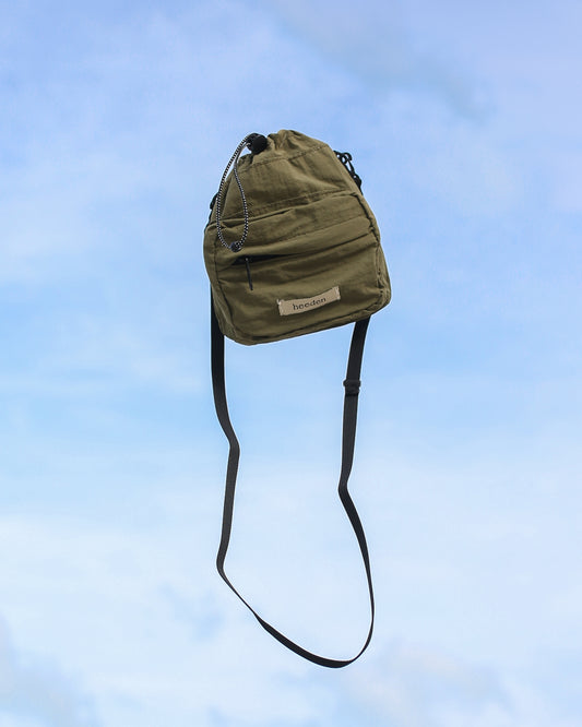 Mini Dumpling Sling Bag in Olive