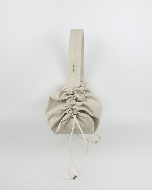 Minimalist Shoulder Bag in Beige