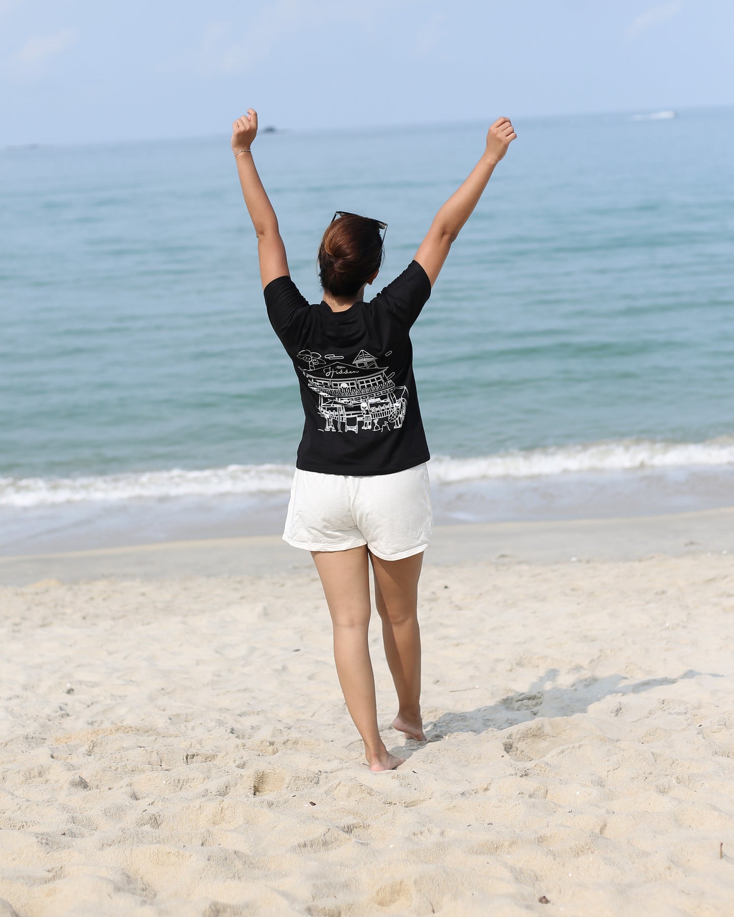 Hidden Beach House Tee in Black