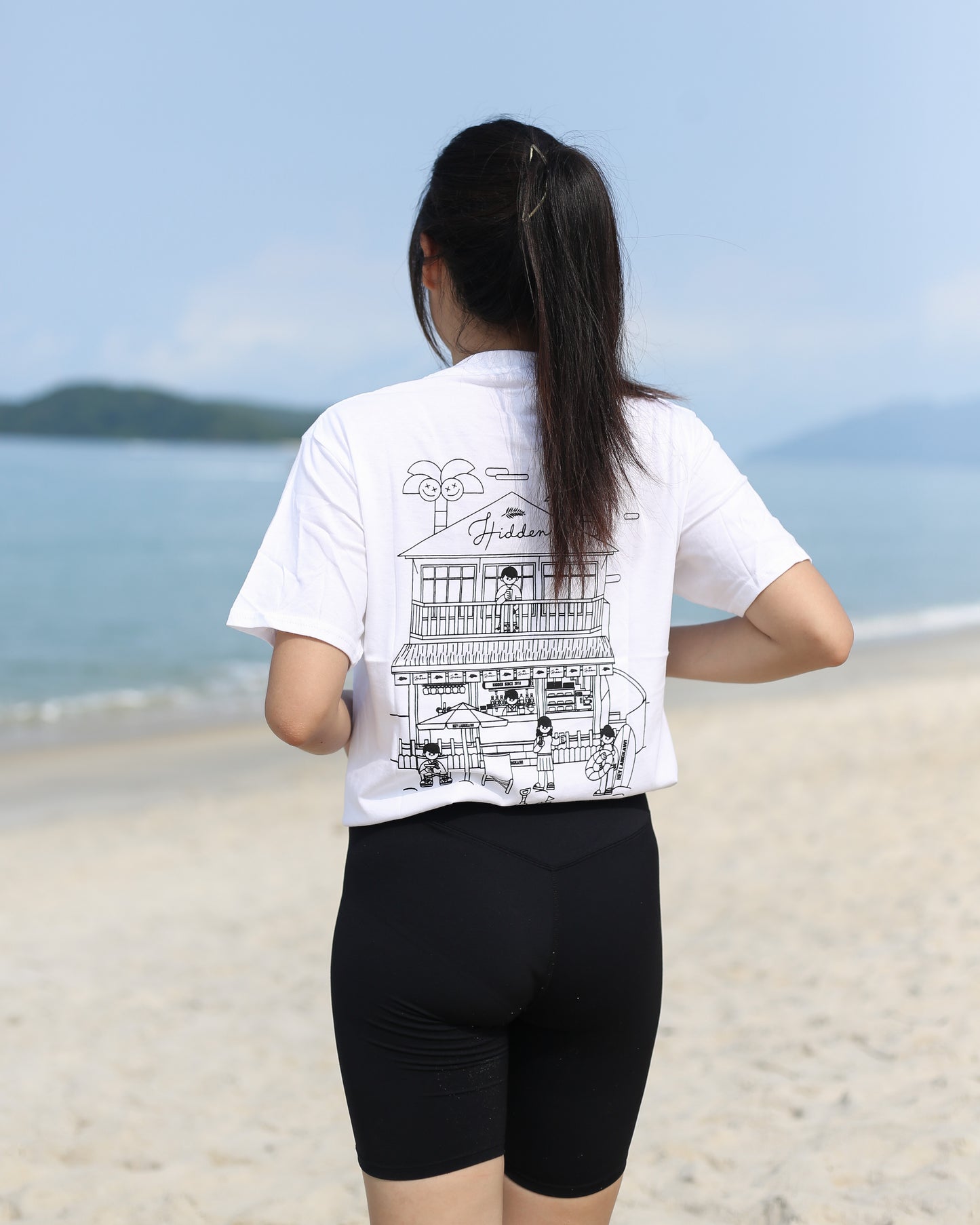 Hidden Beach House Tee in White