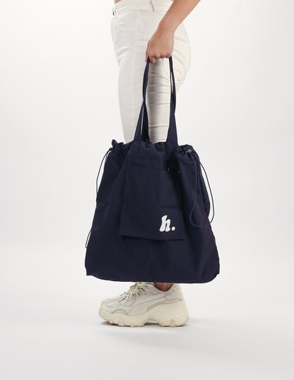 Fold-N-Go Carryall Tote / 001 in Navy Blue