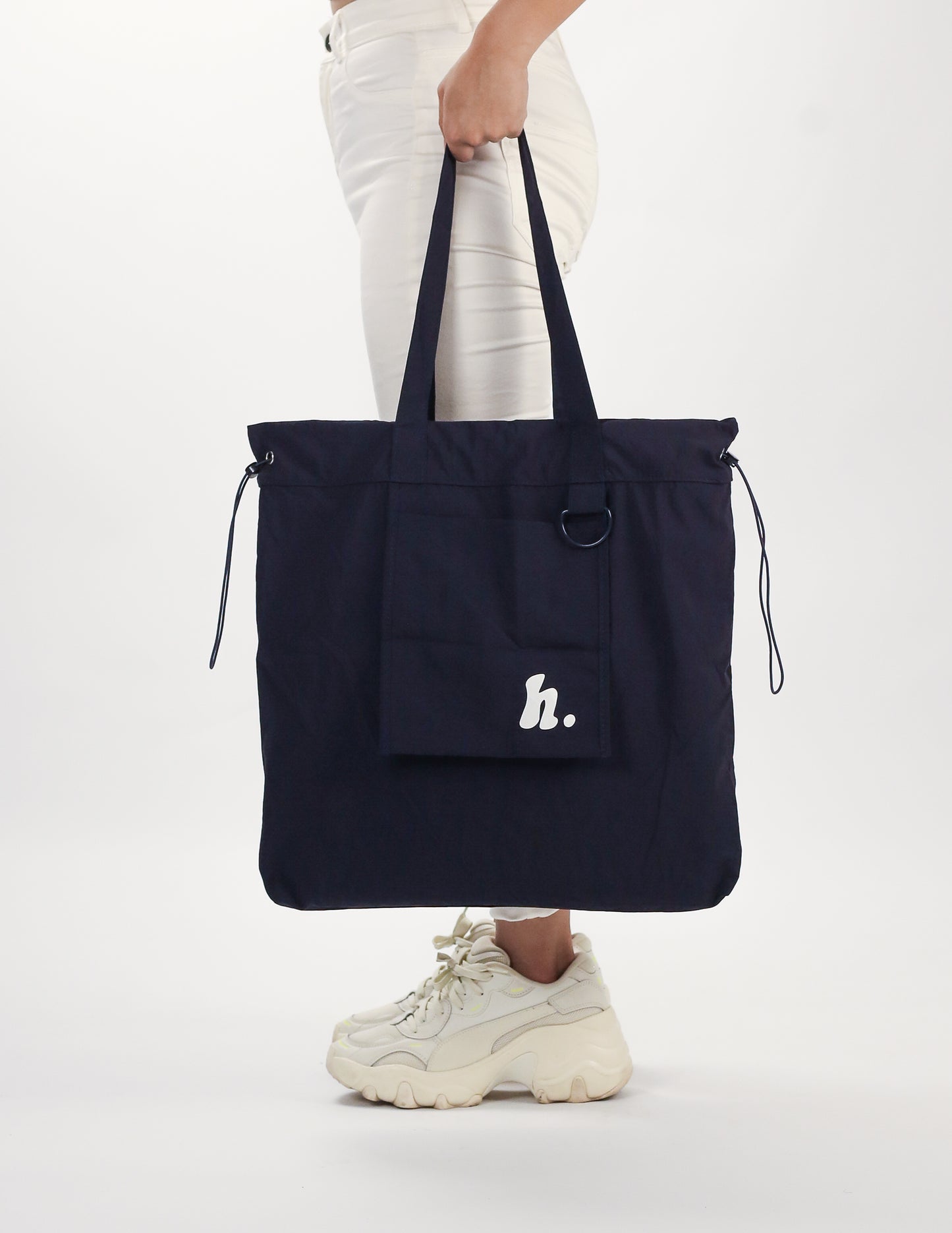 Fold-N-Go Carryall Tote / 001 in Navy Blue