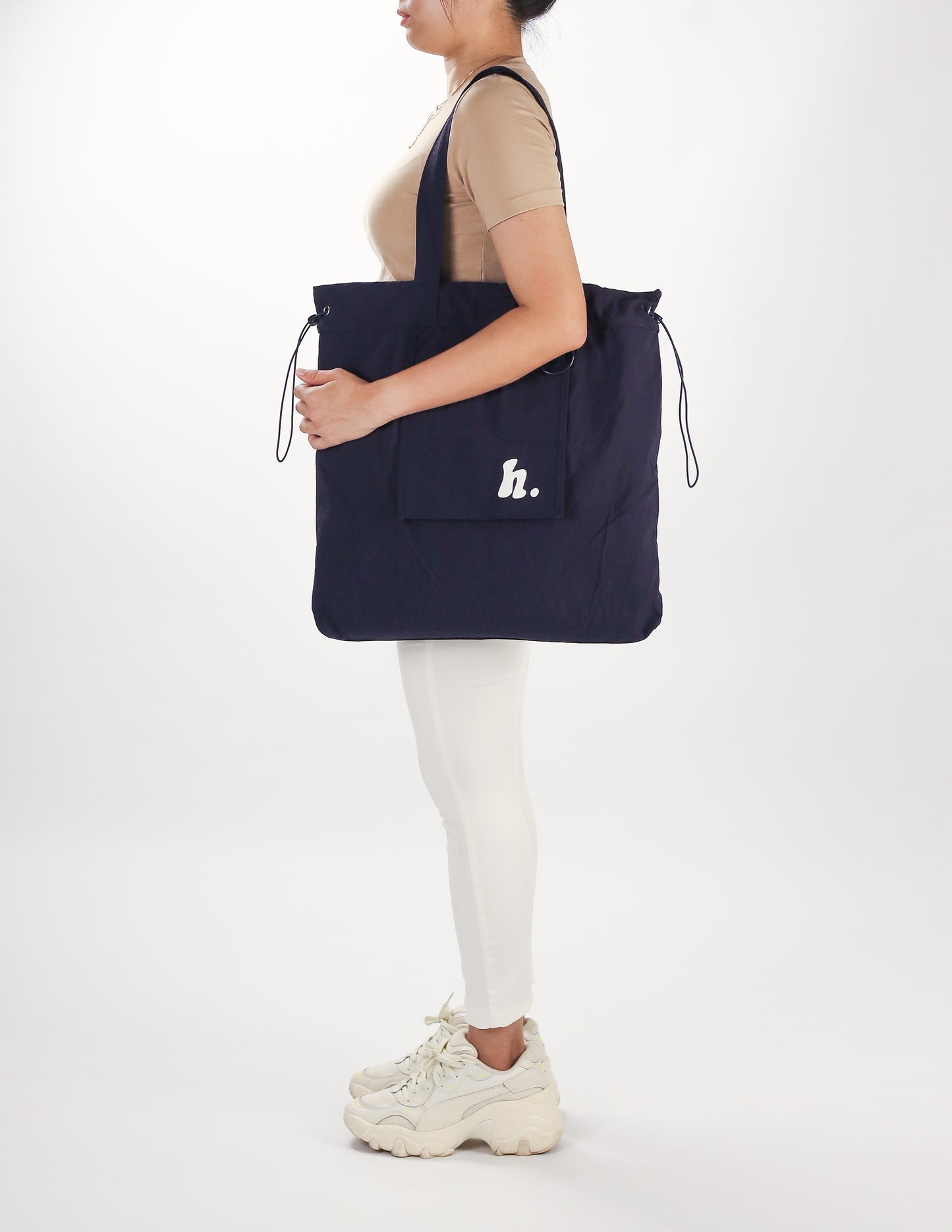 Fold-N-Go Carryall Tote / 001 in Navy Blue