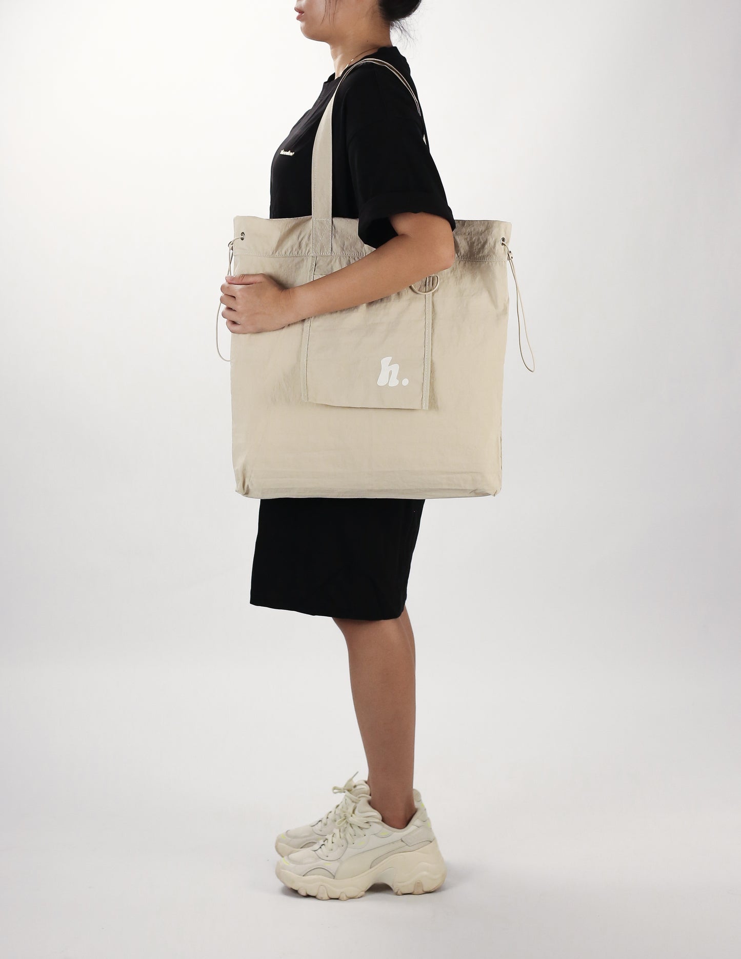 Fold-N-Go Carryall Tote / 001 in Khaki