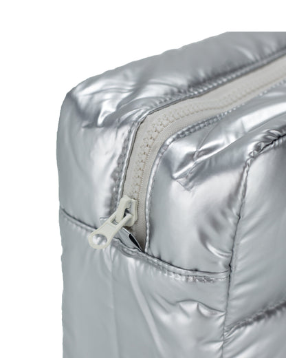 Puffy Roomy Porter in Metallic Silver